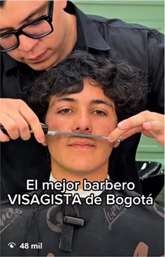 Post de Instagram: el mejor barbero visagista de Bogotá